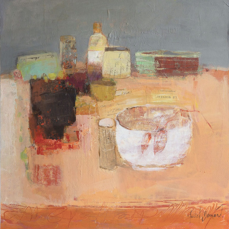 Madame, peinture réalisée par Muriel Bernard, artiste peintre et graveur à Vannes.