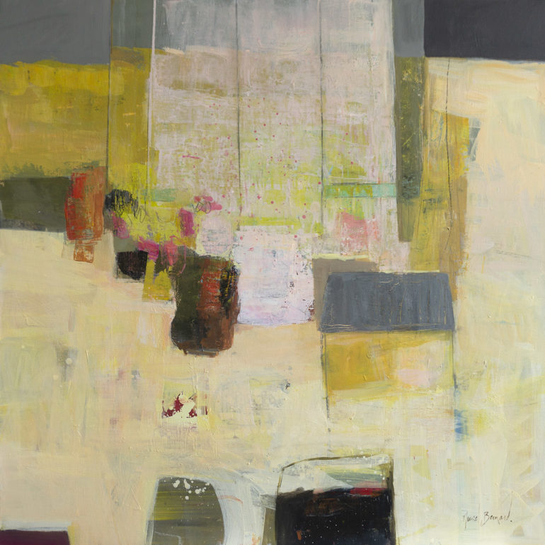 La fenêtre m'appelle, peinture réalisée par Muriel Bernard, artiste peintre et graveur à Vannes.