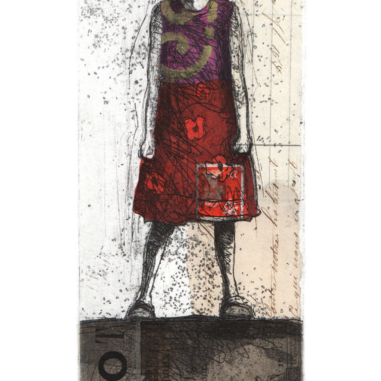 Cette gravure a été réalisée à l'aquatinte par Muriel Bernard artiste à Vannes dans le Morbihan