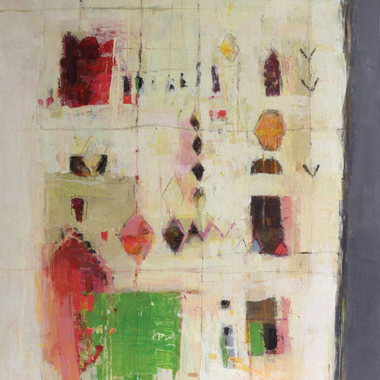 tapis/peinture de Muriel Bernard réalisée à Vannes dans le Morbihan