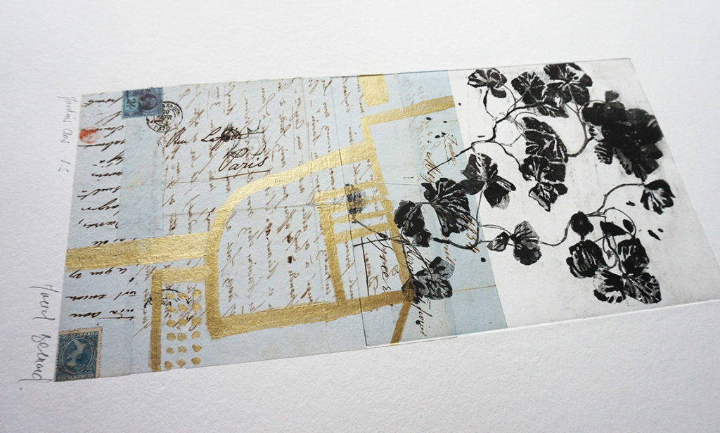 Les Jardins Clos font partie d'une série de monotypes réalisés en 2021 par Muriel Bernard
