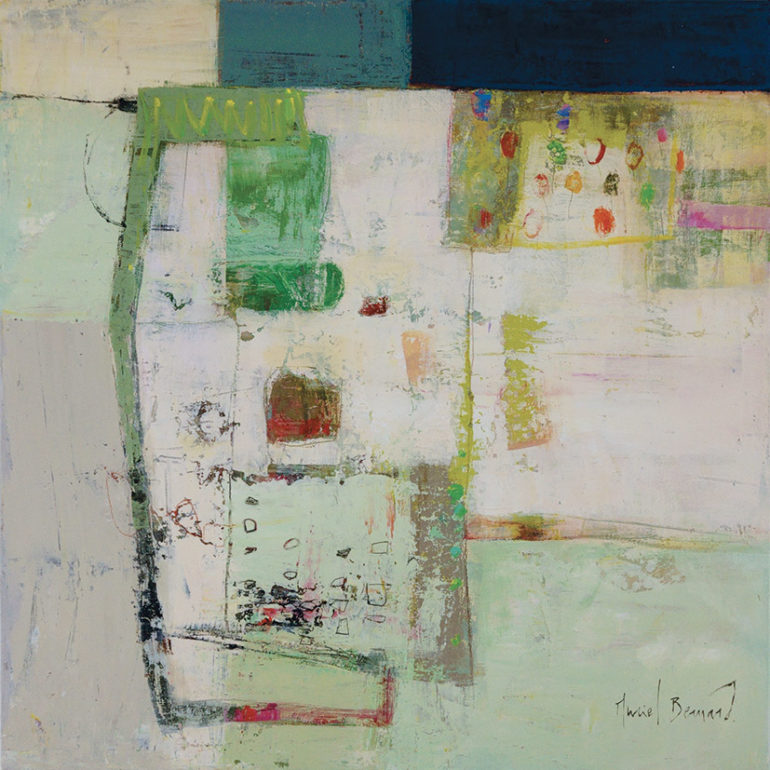 Cette toile a été réalisée dans le cadre d'une exposition intitulée, le jardin commence ici