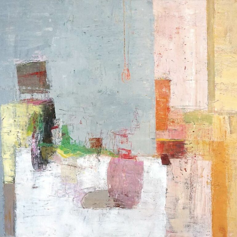 Les scènes d'intérieur de Muriel Bernard sont parfois à la limite de l'abstraction.