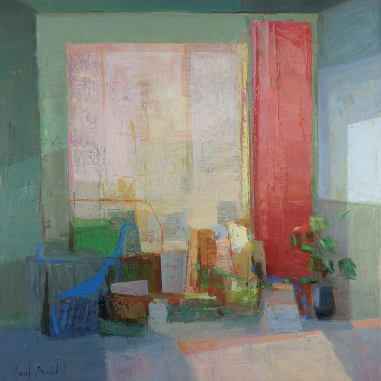 Entre figuration et abstraction, les oeuvres de Muriel Bernard nous invitent à la contemplation.