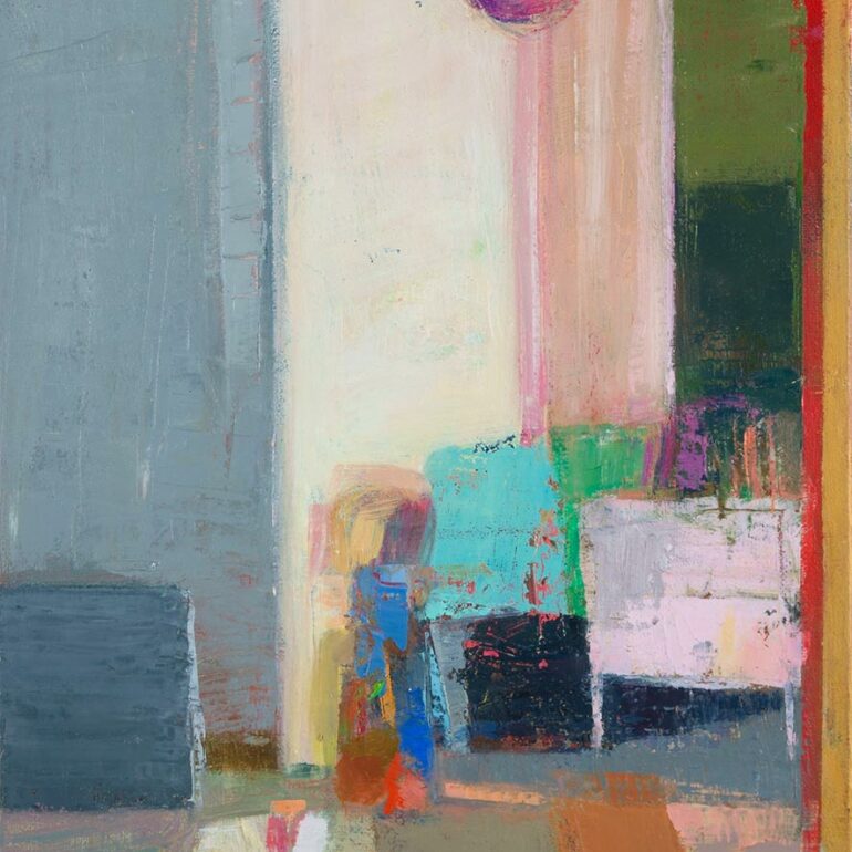 Muriel Bernard réalise des peintures à l'huile sur toile.