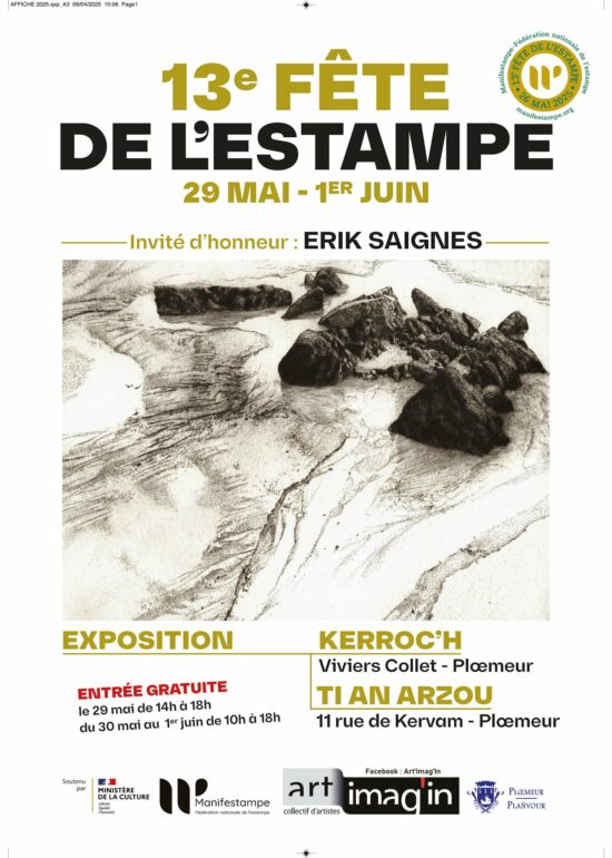 13ème Fête de l'Estampe à Kerroc'h du 29 mai au 1er juin 2025