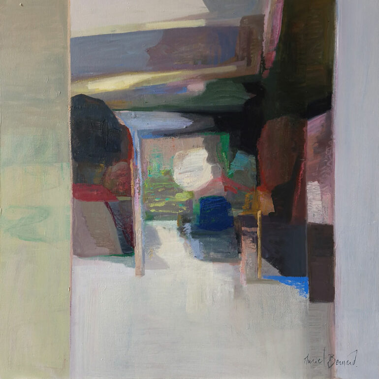 Les peintures de muriel Bernard frôle parfois les limites de l'abstraction.