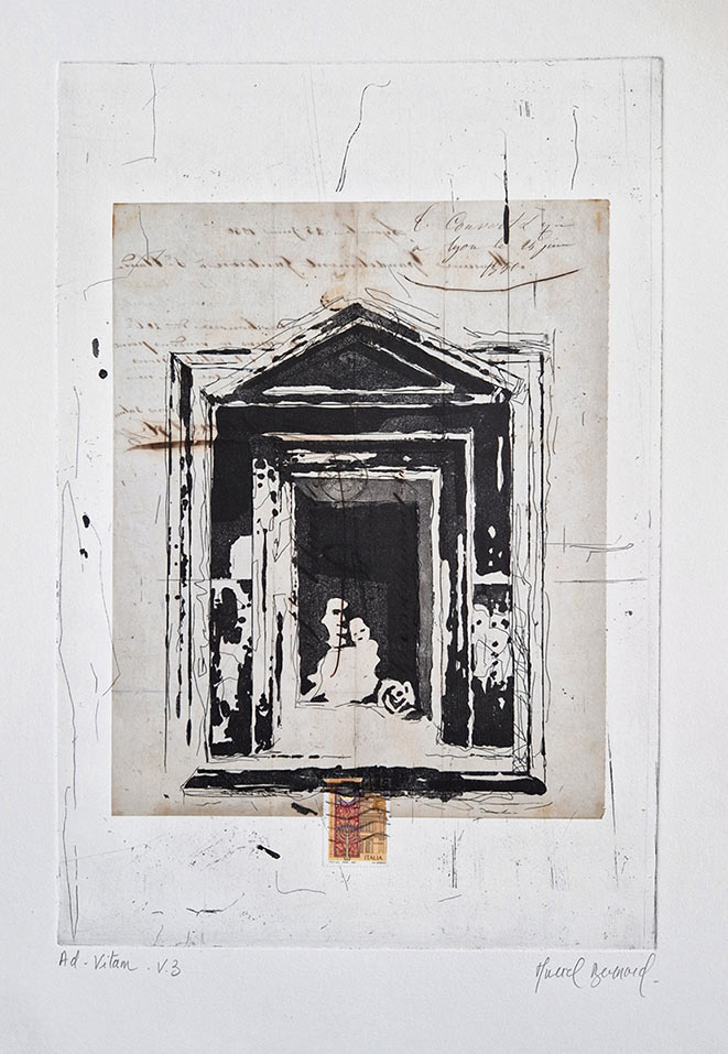 Les gravures à l'eau forte de muriel Bernard sont visibles au Galerie et à l'atelier de Camsquel
