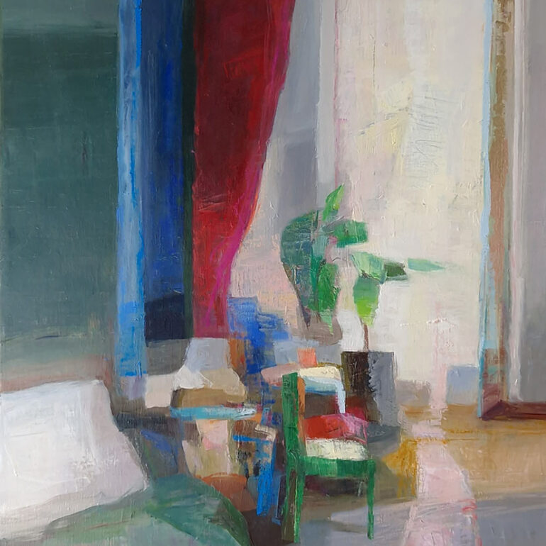 Les peintures de muriel Bernard frôlent parfois les limites de l'abstraction