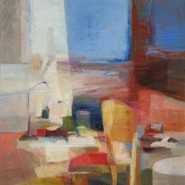 La peinture figurative de muriel bernard frôle parfois les limites de l'abstraction.