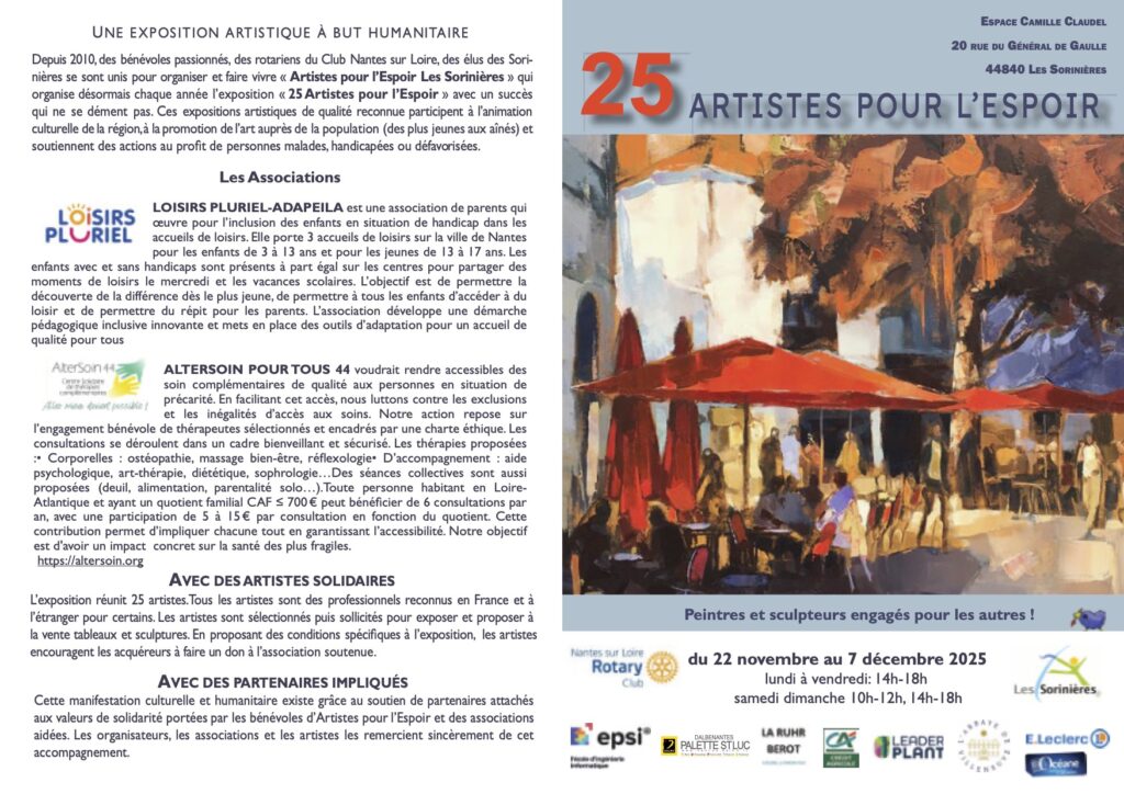 Muriel Bernard, participera à la prochaine exposition des Sorinières à côté de Nantes