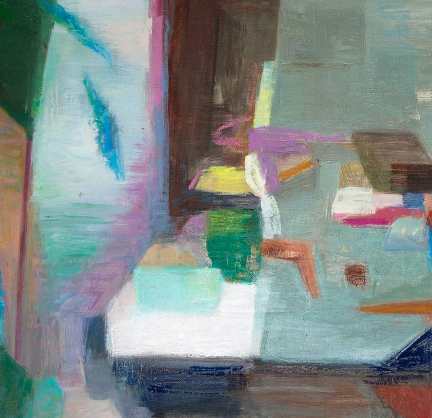 La peinture de Muriel Bernard poursuit l'exploration d'une écriture picturale qui, tout en prenant sa source dans le réel, tend vers une certaine forme d'abstraction.